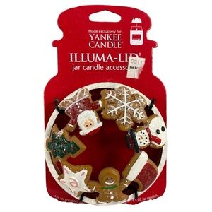 YANKEE CANDLE Illuma Lid Candle Topper CHRISTMAS Holiday Cookies Santa Snowman